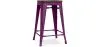 Tabouret de Bar - Design Industriel - Bois et Acier - 60cm -Stylix image 9