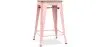 Tabouret de bar design industriel - bois et acier - 61cm - Stylix image 9