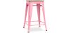 Tabouret de bar design industriel - bois et acier - 61cm - Stylix image 9