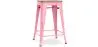 Tabouret de bar design industriel - bois et acier - 61cm - Stylix image 9