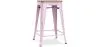 Tabouret de bar design industriel - bois et acier - 61cm - Stylix image 9