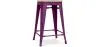 Tabouret de bar design industriel - bois et acier - 61cm - Stylix image 9