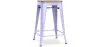 Tabouret de bar design industriel - bois et acier - 61cm - Stylix image 9