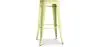 Tabouret de Bar - Design Industriel - Acier & Bois - 76cm - Stylix image 9