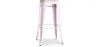 Tabouret de Bar - Design Industriel - Acier & Bois - 76cm - Stylix image 9