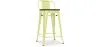 Tabouret de bar design industriel avec dossier - Bois et acier - 60 cm - Stylix image 9