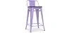 Tabouret de bar design industriel avec dossier - Bois et acier - 60 cm - Stylix image 9