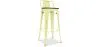 Tabouret de bar design industriel avec dossier - Bois et acier - 76cm - Stylix image 9