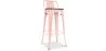 Tabouret de bar design industriel avec dossier - Bois et acier - 76cm - Stylix image 9