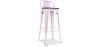 Tabouret de bar design industriel avec dossier - Bois et acier - 76cm - Stylix image 9