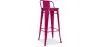 Tabouret de bar design industriel avec dossier - Bois et acier - 76cm - Stylix image 9