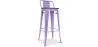 Tabouret de bar design industriel avec dossier - Bois et acier - 76cm - Stylix image 9