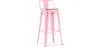 Tabouret de bar avec dossier - design industriel - 76 cm - Stylix image 9