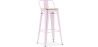 Tabouret de bar avec dossier - design industriel - 76 cm - Stylix image 9