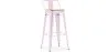 Tabouret de bar avec dossier - design industriel - 76 cm - Stylix image 9