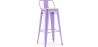 Tabouret de bar avec dossier - design industriel - 76 cm - Stylix image 9