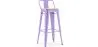 Tabouret de bar avec dossier - design industriel - 76 cm - Stylix image 9