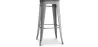 Tabouret de bar Design Industriel - Bois & Acier - 76cm - Stylix image 9