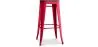Tabouret de bar Design Industriel - Bois & Acier - 76cm - Stylix image 9