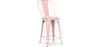 Tabouret de bar avec dossier - design industriel - 60cm - Stylix image 9