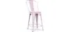 Tabouret de bar avec dossier - design industriel - 60cm - Stylix image 9