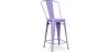 Tabouret de bar avec dossier - design industriel - 60cm - Stylix image 9