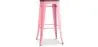 Tabouret de bar Design Industriel - Bois & Acier - 76cm - Stylix image 9