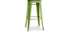 Tabouret de bar Design Industriel - Bois & Acier - 76cm - Stylix image 9