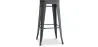 Tabouret de bar Design Industriel - Bois & Acier - 76cm - Stylix image 9