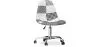 Chaise de bureau à roulettes - Chaise de bureau tapissée en patchwork - Noir et blanc - Denisse image 9