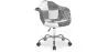 Chaise de bureau avec accoudoirs - Chaise de bureau à roulettes - tapissée en patchwork noir et blanc - Denisse - Weston image 9