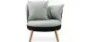 Fauteuil rond - Revêtu de lin - Design scandinave - Bella image 9
