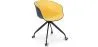 Chaise de bureau tapissée avec accoudoirs - Chaise de bureau à roulettes - Noir et blanc - Jodie image 9