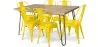 Pack Table à Manger - Design Industriel 150cm + Pack de 6 Chaises à Manger - Design Industriel - Hairpin Stylix image 9