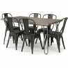 Pack Table à manger - Design industriel 150cm + Pack de 6 chaises à manger - Design industriel - Hairpin Stylix image 9