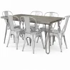 Pack Table à manger - Design industriel 150cm + Pack de 6 chaises à manger - Design industriel - Hairpin Stylix image 9
