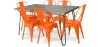 Pack Table à manger - Design industriel 150cm + Pack de 6 chaises à manger - Design industriel - Hairpin Stylix image 9