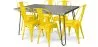 Pack Table à manger - Design industriel 150cm + Pack de 6 chaises à manger - Design industriel - Hairpin Stylix image 9