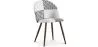 Chaise de salle à manger - Tapissée en Patchwork noir et blanc - Evelyne image 9