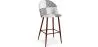 Tabouret Tapissé Patchwork - Style Scandinave - Noir et Blanc - Evelyne image 9