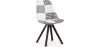 Chaise de salle à manger - Tapissée en Patchwork - Noir et Blanc - Denisse image 9