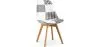 Chaise de salle à manger - Tapisserie patchwork noir et blanc - Nouvelle édition - Sam image 9