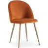 Chaise de salle à manger - Tapissée de velours - Style scandinave - Evelyne image 9
