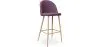 Tabouret tapissé en tissu - design scandinave - 76cm - Evelyne image 9