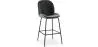 Tabouret en velours avec dossier - Design rétro - Elias image 9