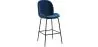 Tabouret en velours avec dossier - Design rétro - Elias image 9