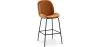 Tabouret en velours avec dossier - Design rétro - Elias image 9