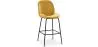 Tabouret en velours avec dossier - Design rétro - Elias image 9