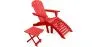 Pack Chaise d'extérieur avec pouf et table d'extérieur et de jardin - Bois - Alana image 9
