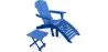 Pack Chaise d'extérieur avec pouf et table d'extérieur et de jardin - Bois - Alana image 9